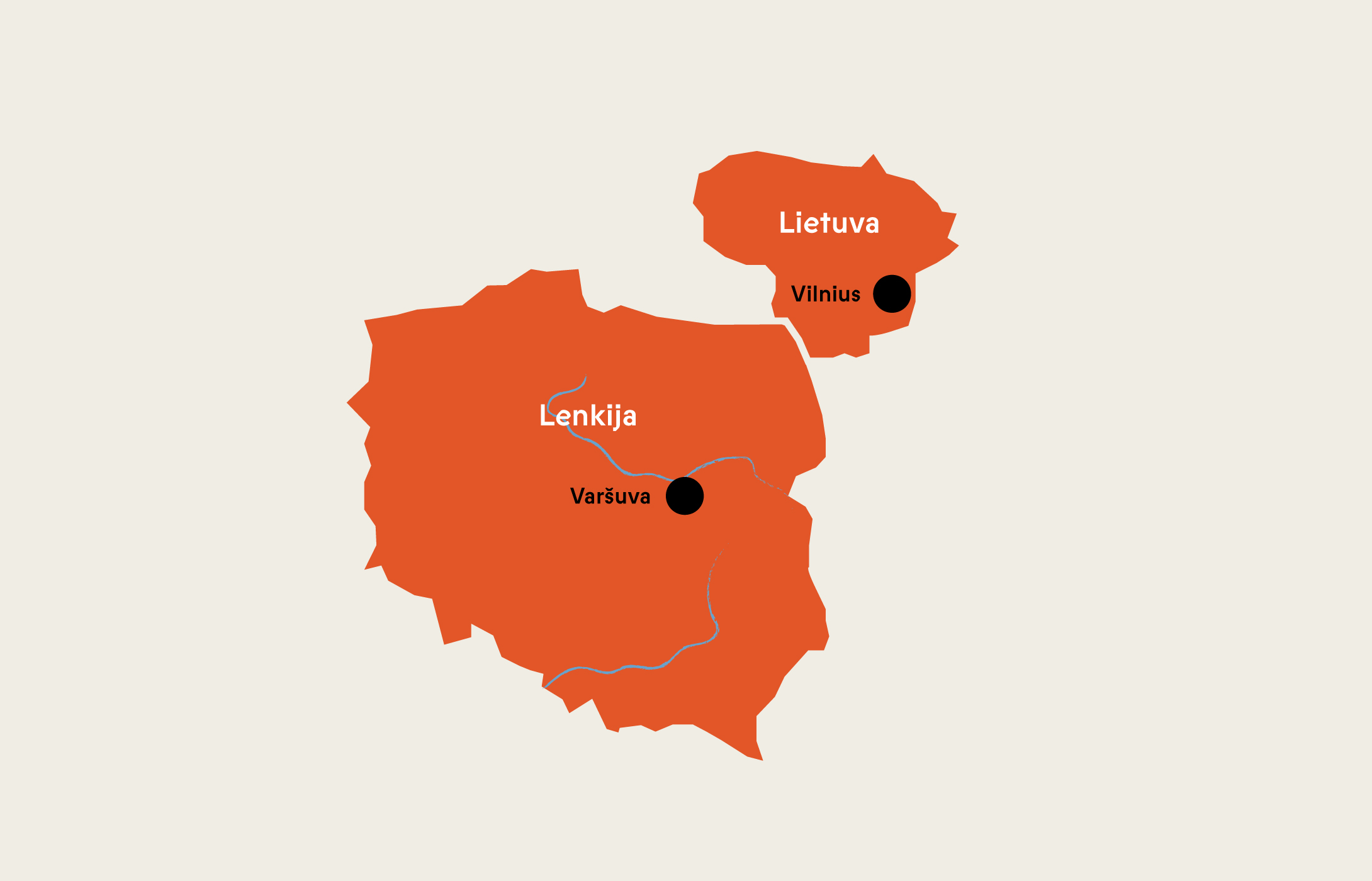 Map of Vilnius today