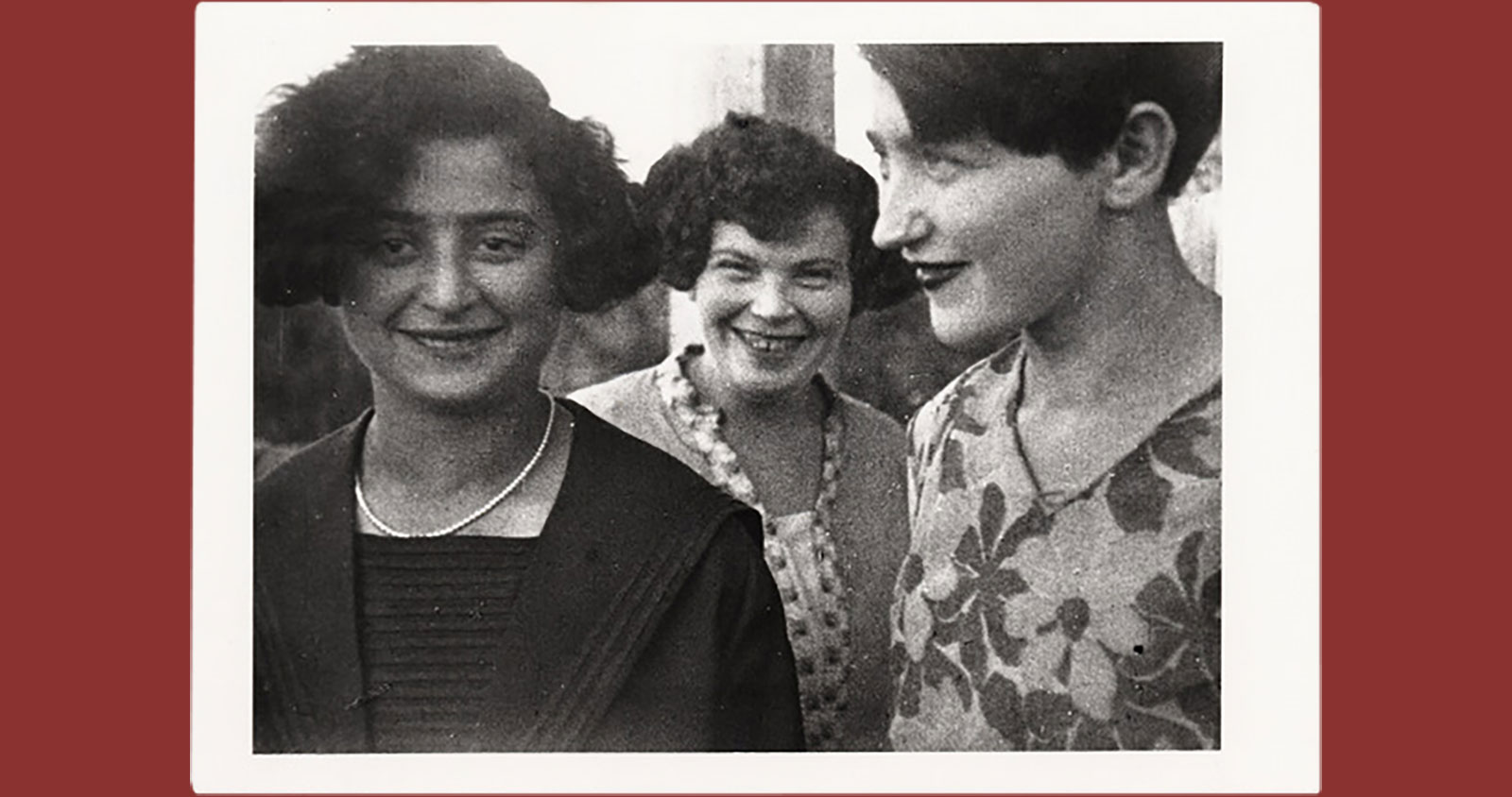 Three women standing together.