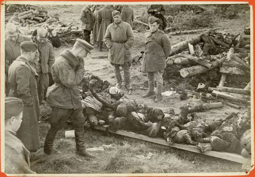 Photograph of corpses at a labor camp