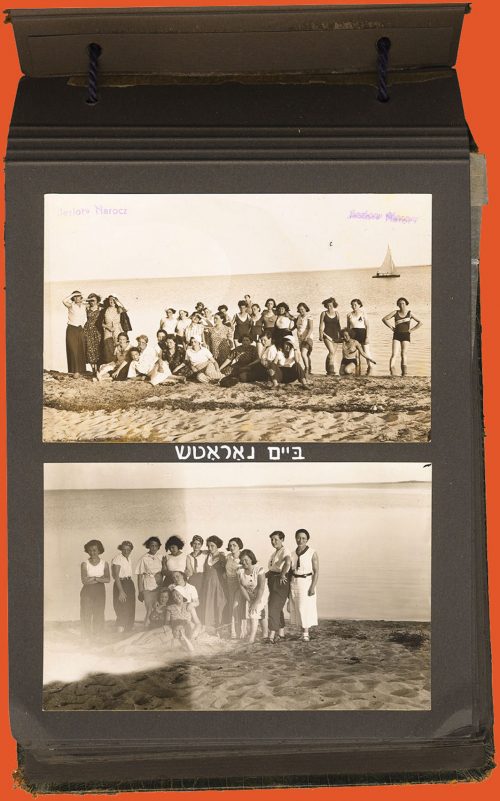 Photo album with two images on the shore